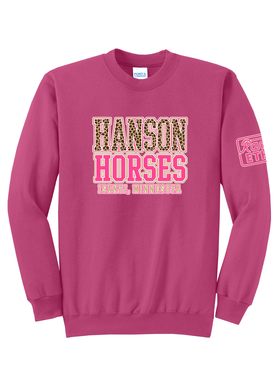 Hanson Horses Leopard Logo Crewneck