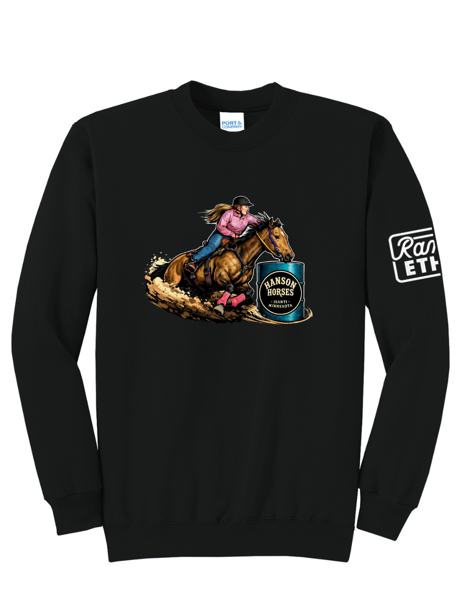 Hanson Horses Barrel Logo Crewneck