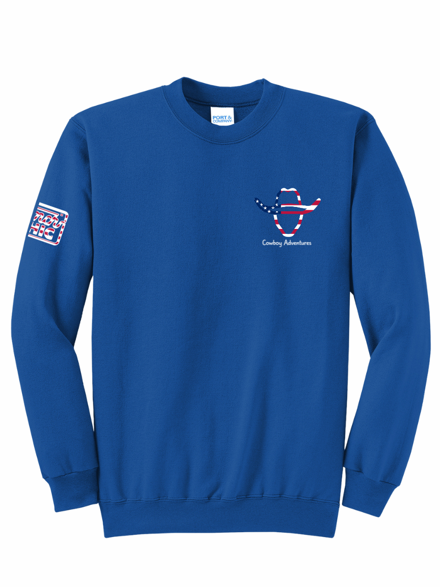 LIMITED EDITION Cowboy Adventures Patriotic Logo Crewneck