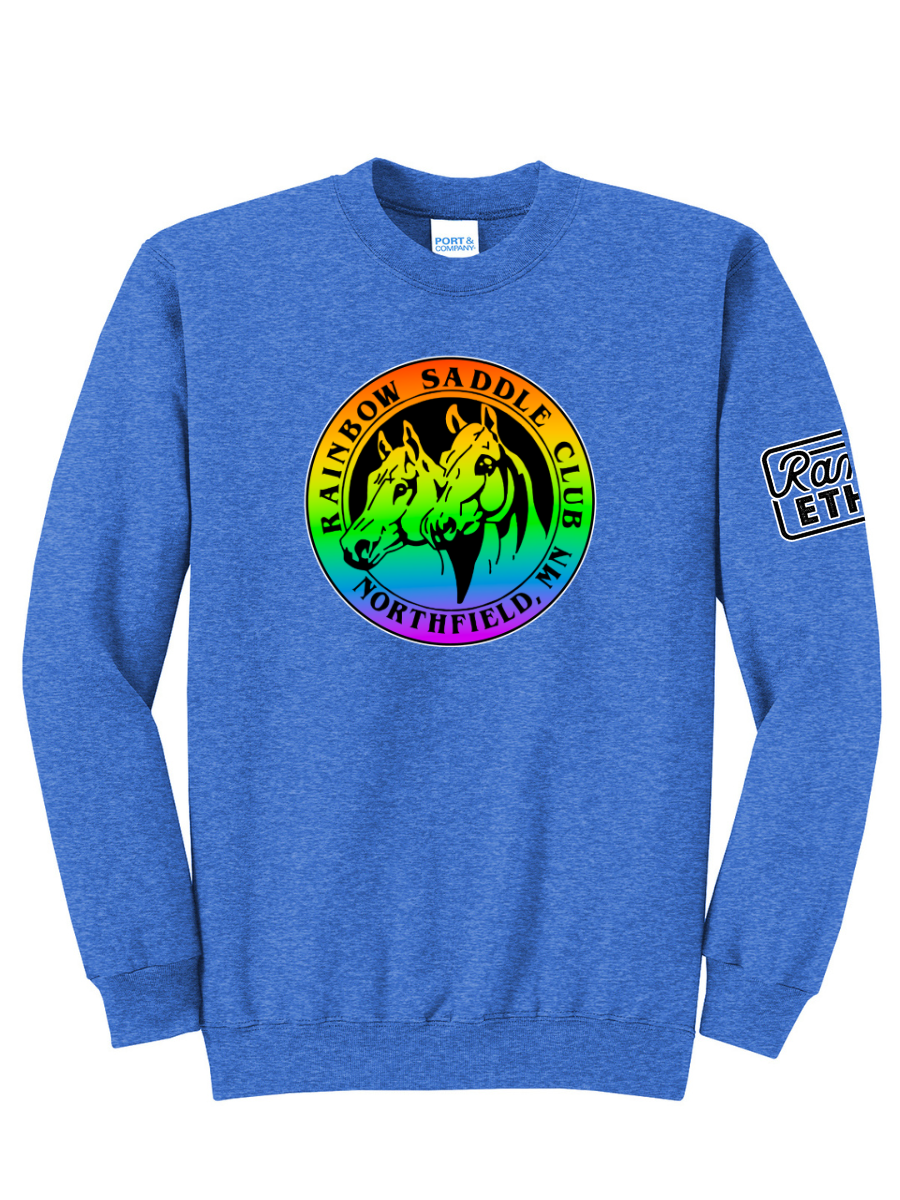 Rainbow Saddle Club Logo Crewneck