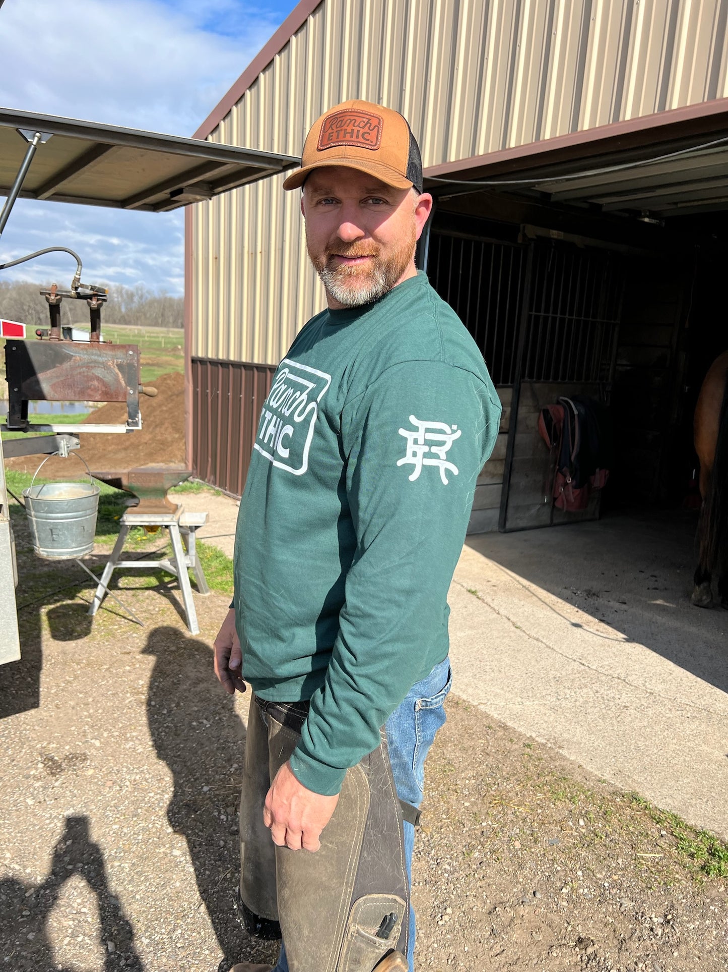 Dark Green Logo Long Sleeve