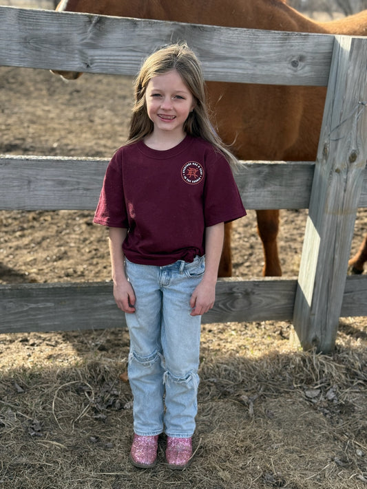 Youth Maroon Logo Tee