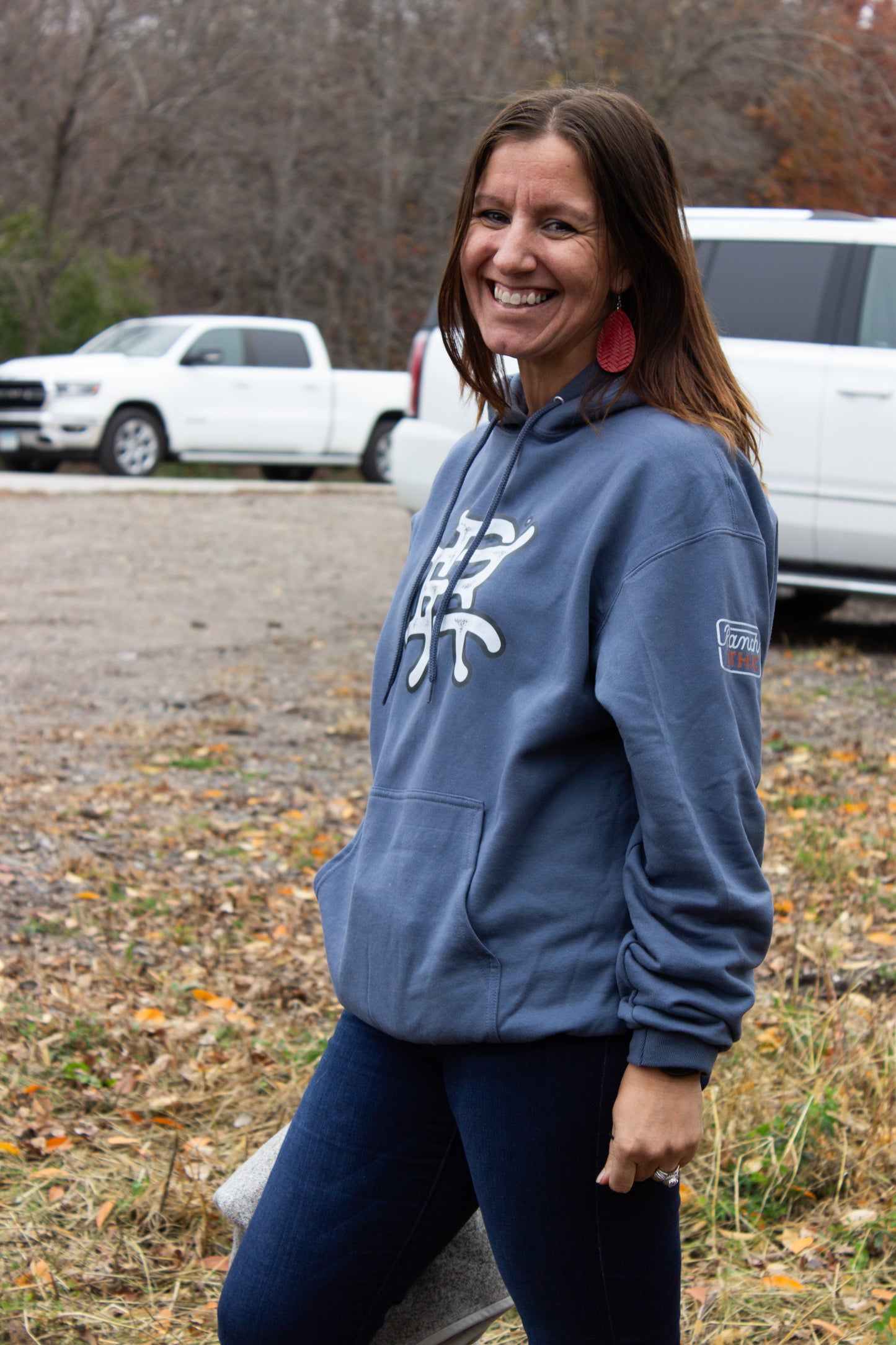 Steel Blue Logo Hoodie