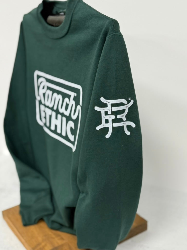 Dark Green Logo Crewneck