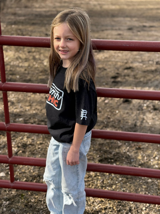 Youth Black Logo Tee