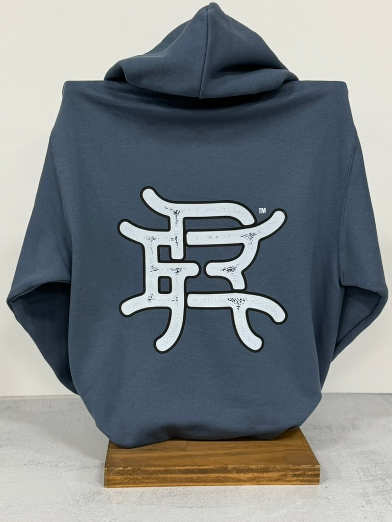 Steel Blue Logo Hoodie
