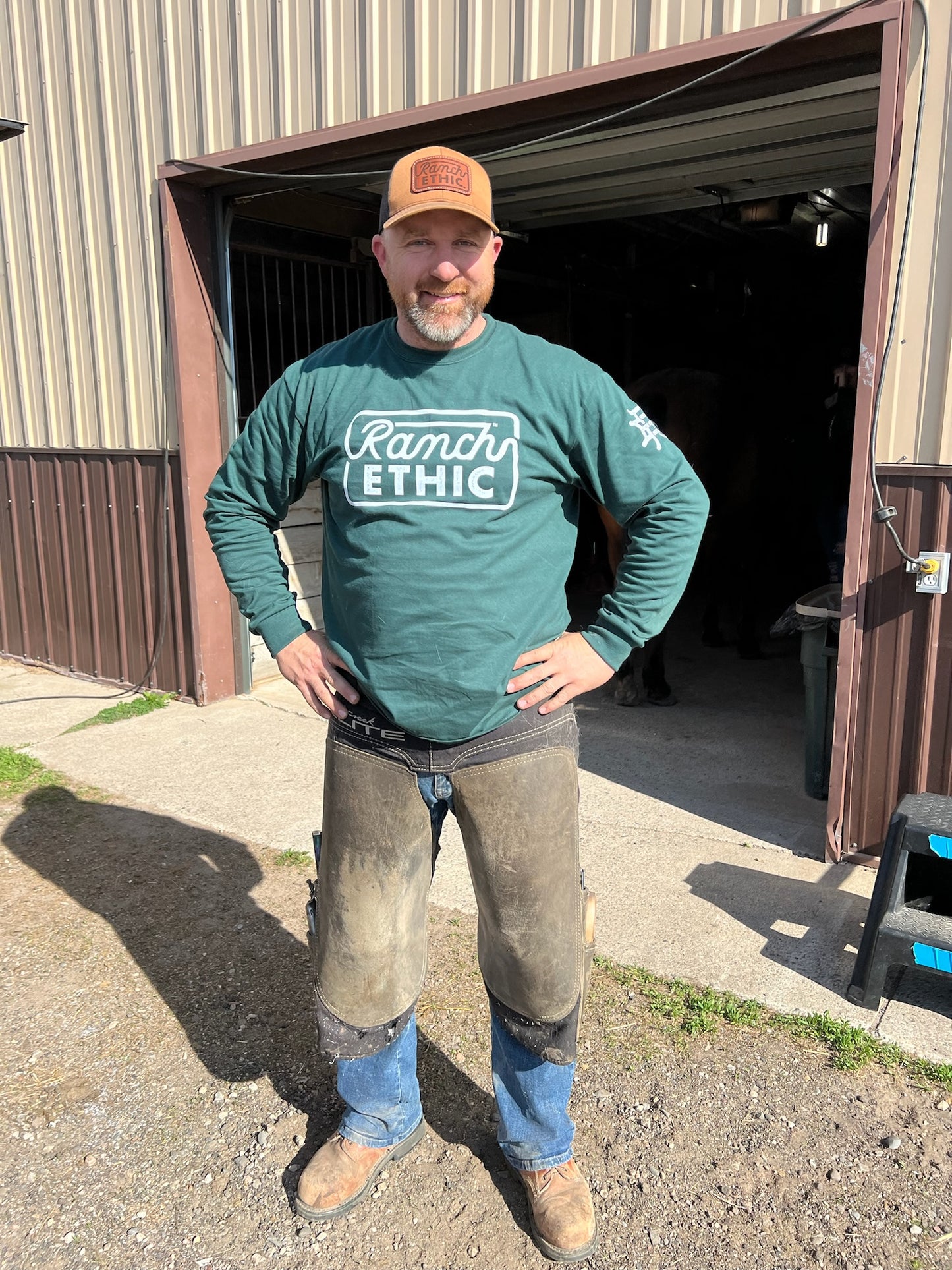 Dark Green Logo Long Sleeve