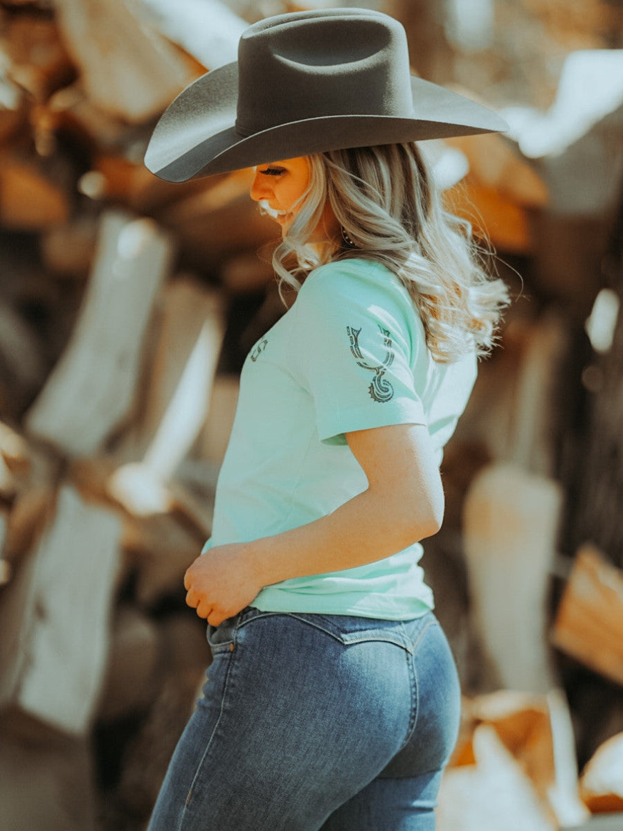 Girls + Spurs™ Mint Logo Tee