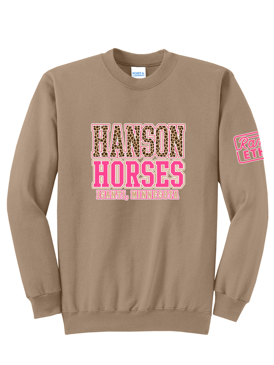 Hanson Horses Leopard Logo Crewneck