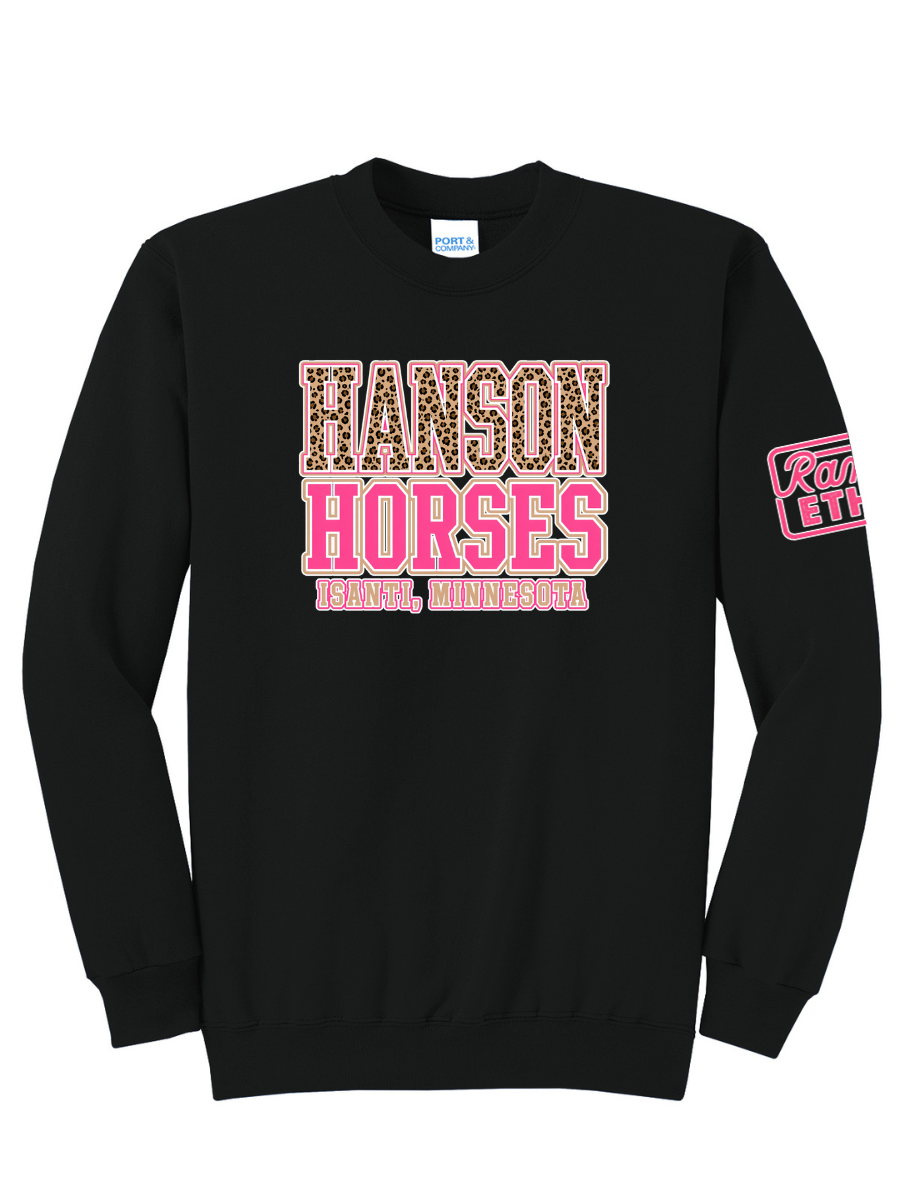 Hanson Horses Leopard Logo Crewneck