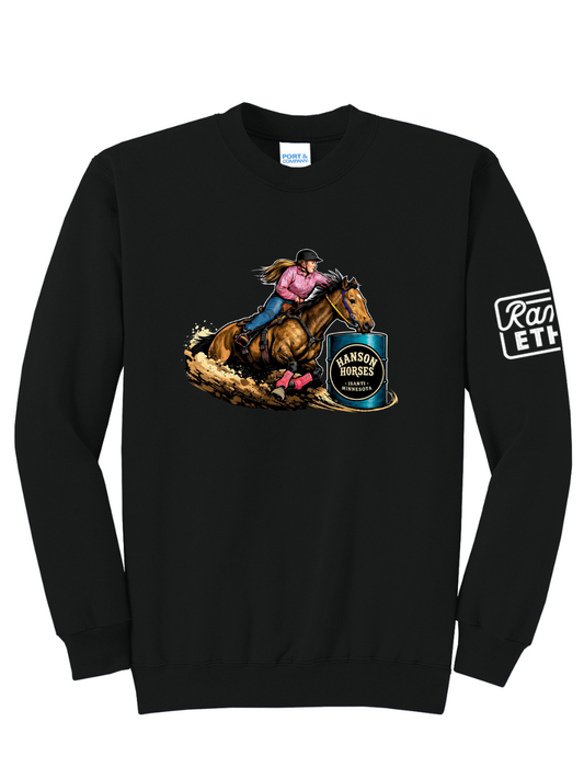 Hanson Horses Barrel Logo Crewneck