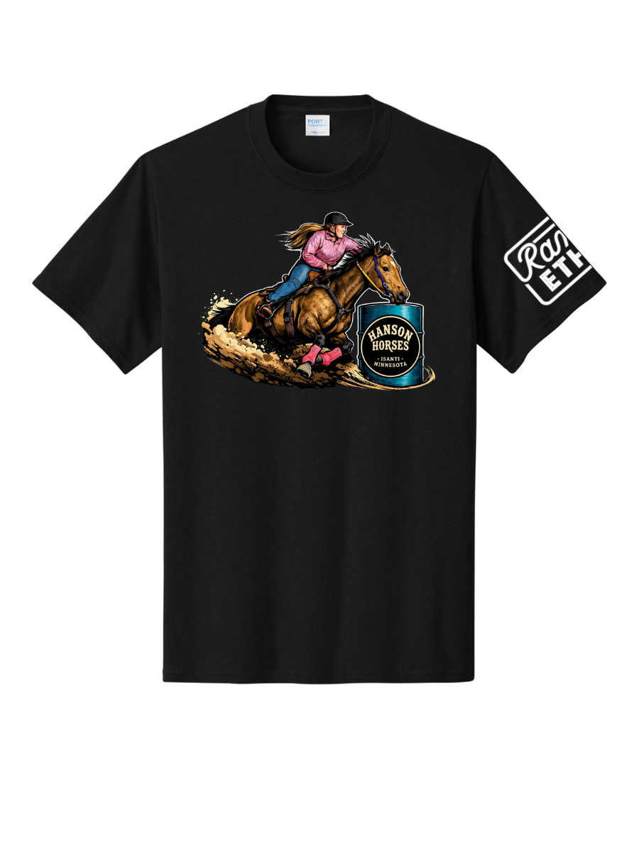 Hanson Horses Barrel Logo Tee
