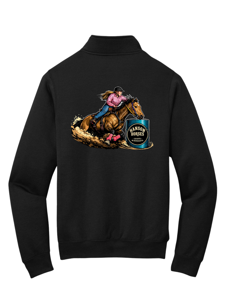 Hanson Horses Barrel Logo Quarterzip