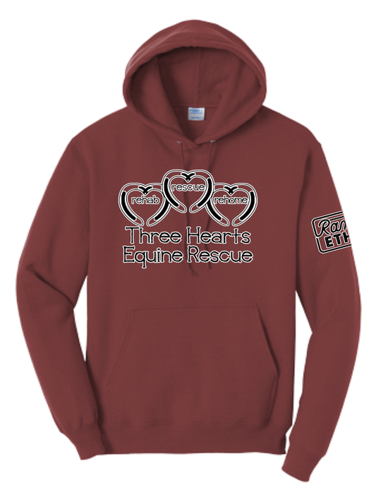 Three Hearts Logo Hoodie