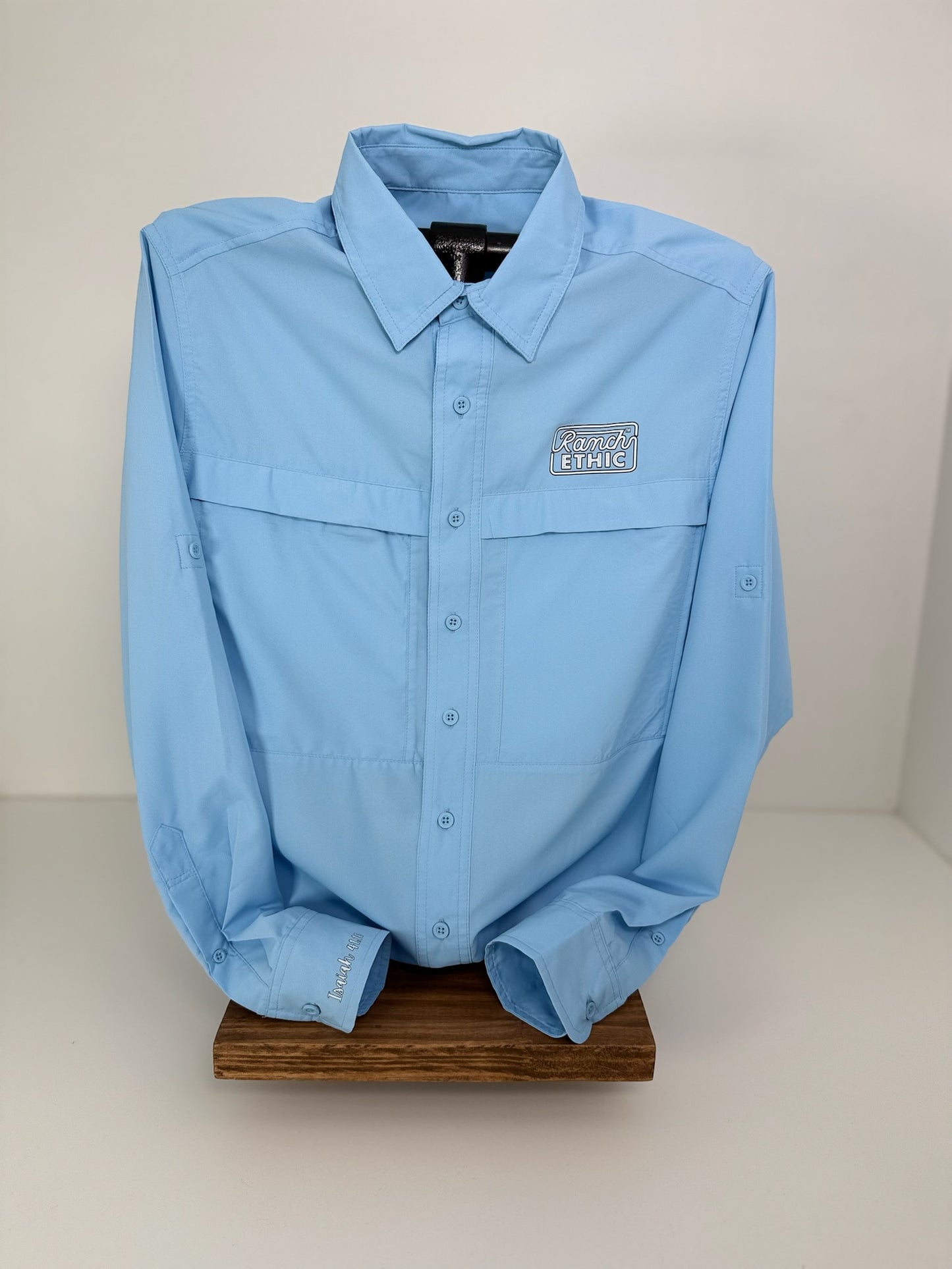 Breathable Light Blue Button Up WOMENS Sizes