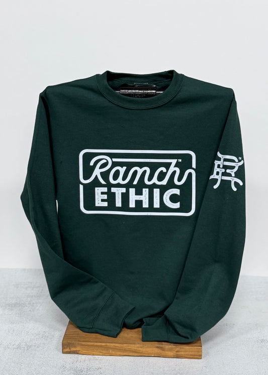 Dark Green Logo Crewneck