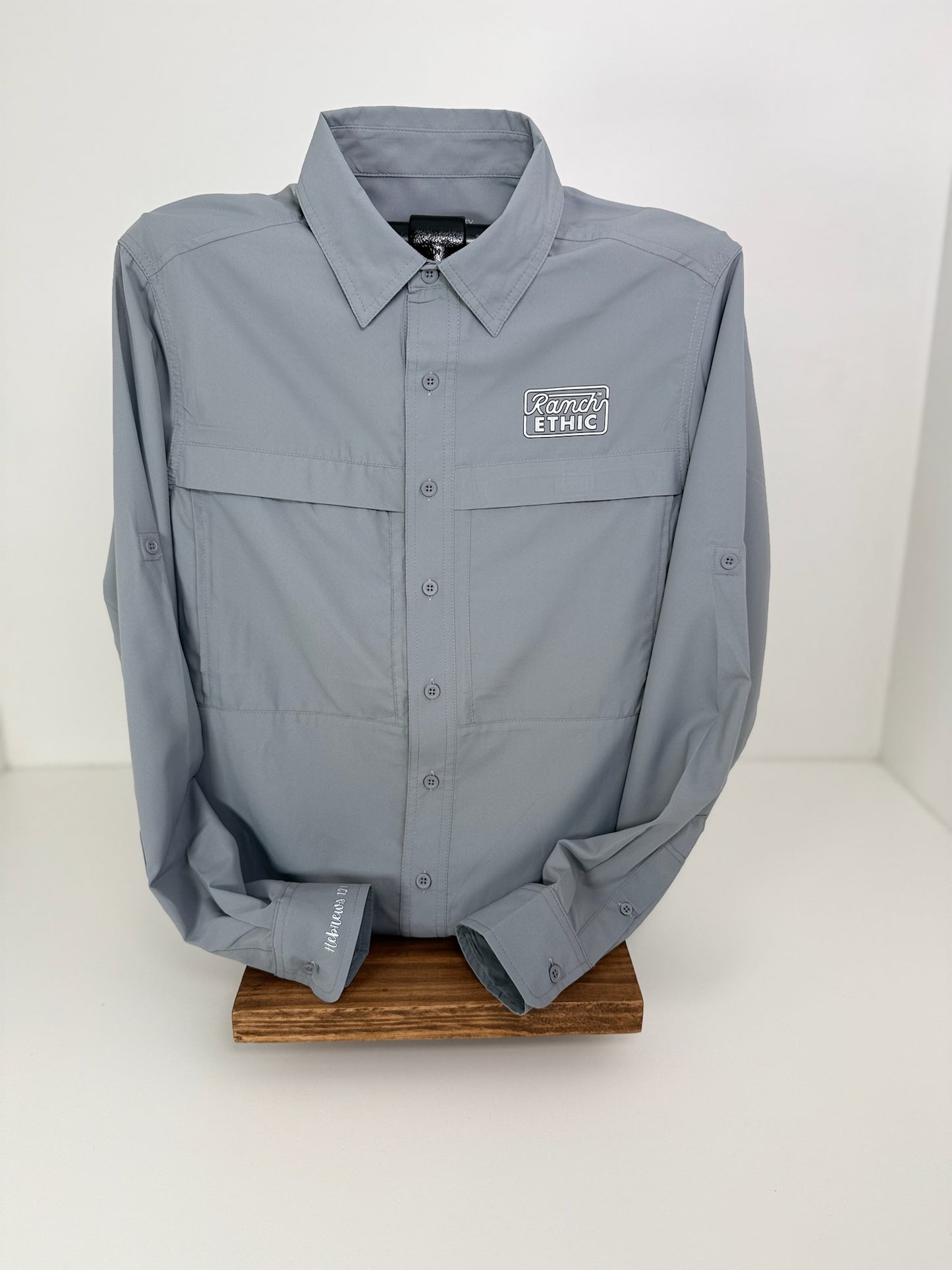 Breathable Grey Button Up UNISEX Sizes