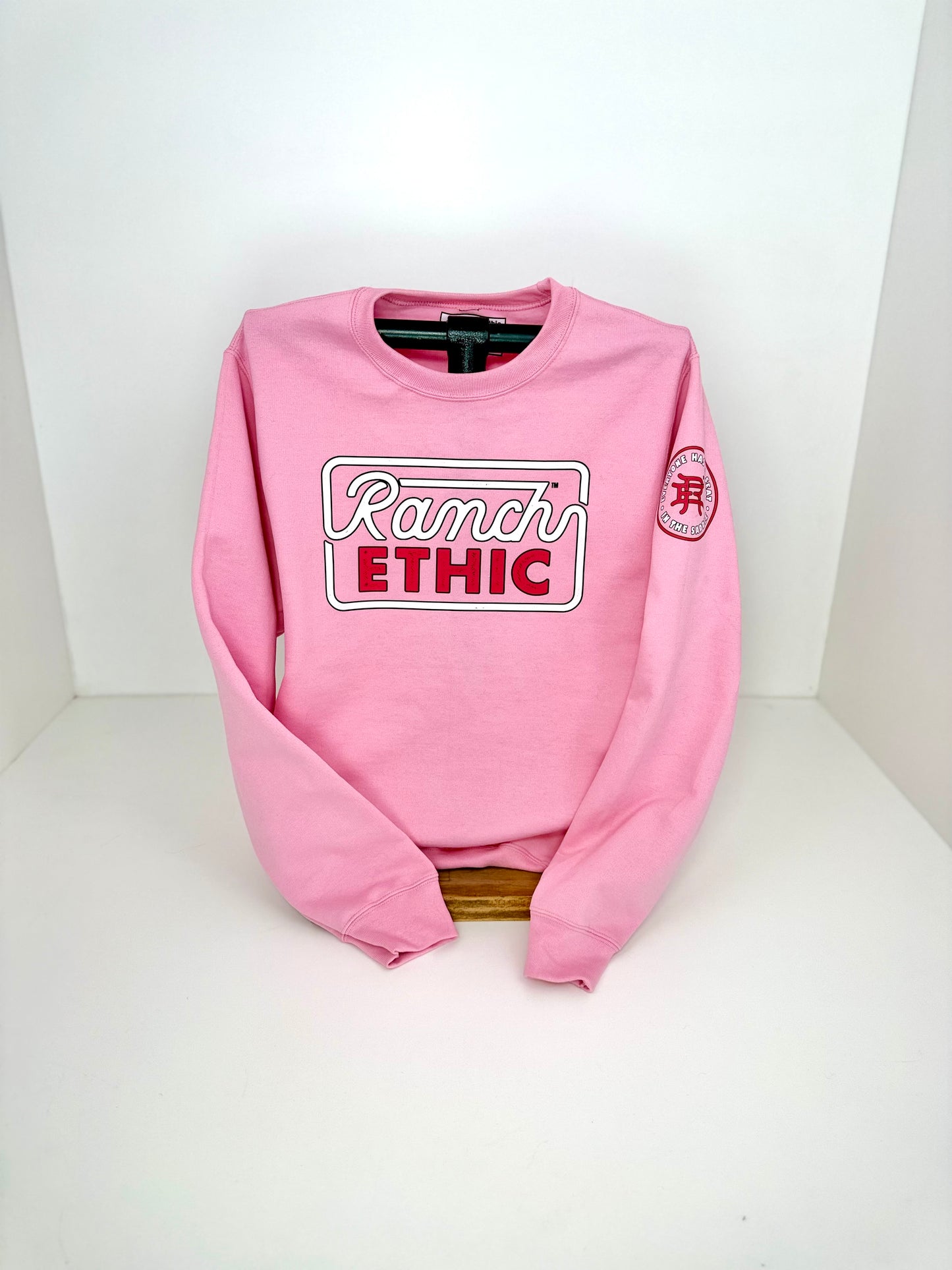 Tough Enough to Wear Pink Logo Crewneck