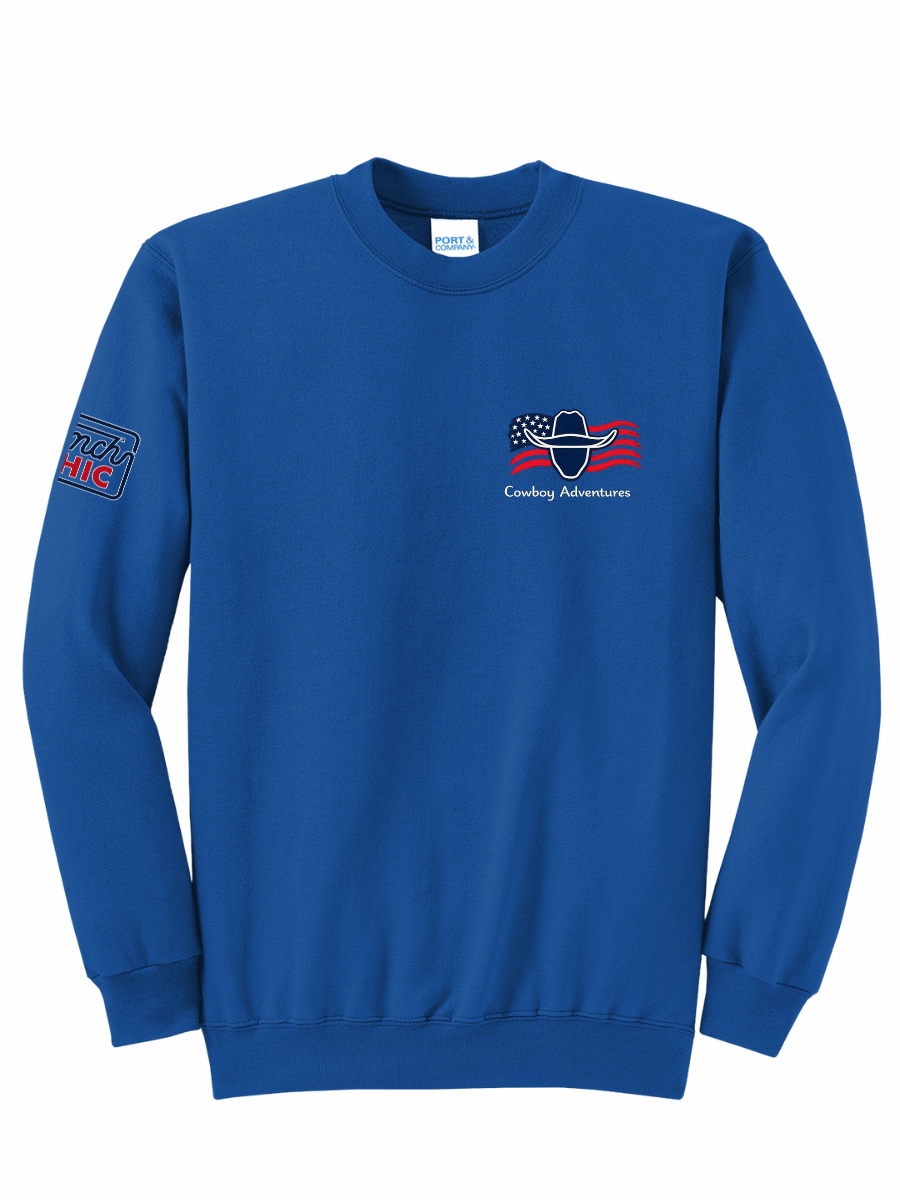 LIMITED EDITION Cowboy Adventures Flag Logo Crewneck