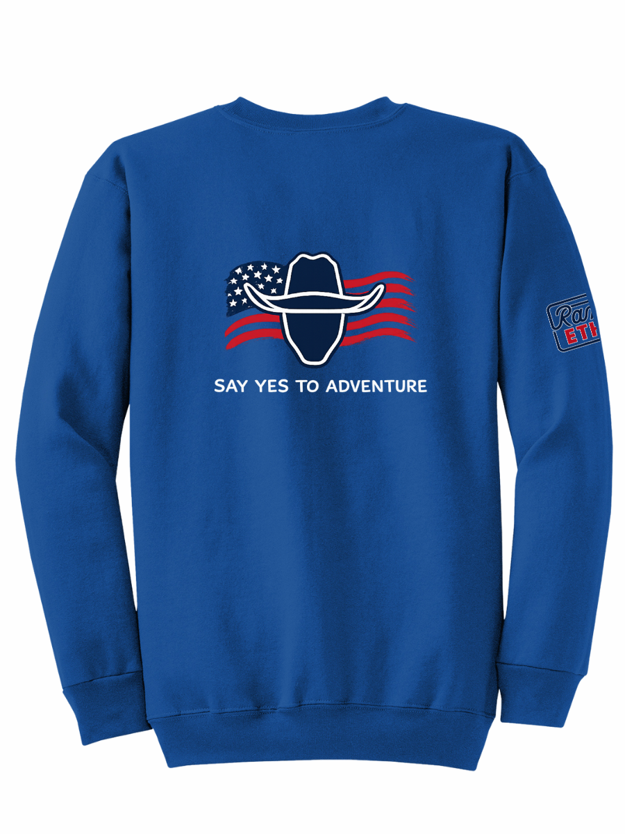 LIMITED EDITION Cowboy Adventures Flag Logo Crewneck