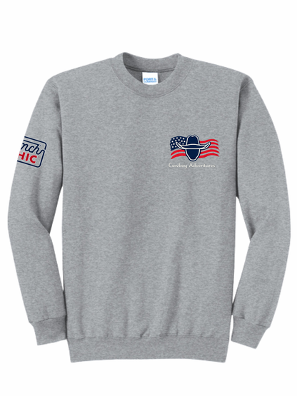LIMITED EDITION Cowboy Adventures Flag Logo Crewneck