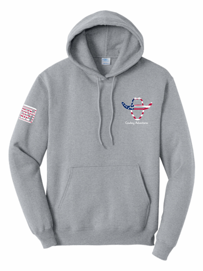 LIMITED EDITION Cowboy Adventures Patriotic Logo Hoodie