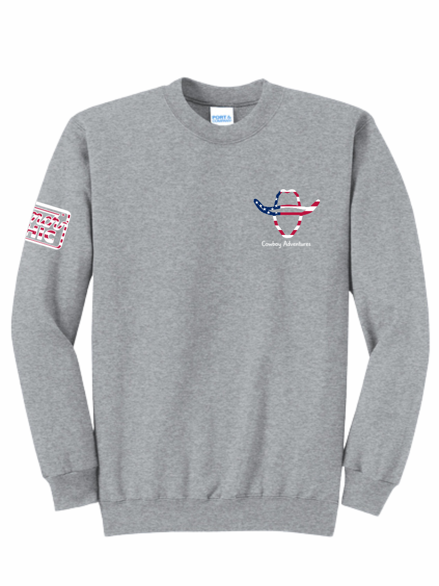 LIMITED EDITION Cowboy Adventures Patriotic Logo Crewneck
