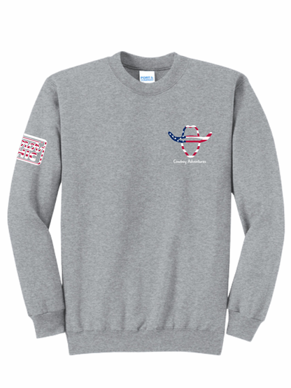 LIMITED EDITION Cowboy Adventures Patriotic Logo Crewneck
