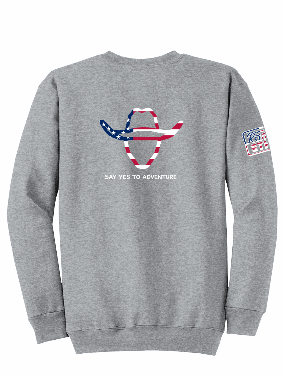 LIMITED EDITION Cowboy Adventures Patriotic Logo Crewneck