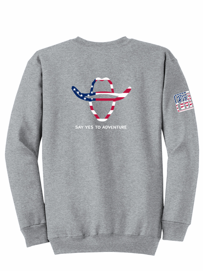 LIMITED EDITION Cowboy Adventures Patriotic Logo Crewneck