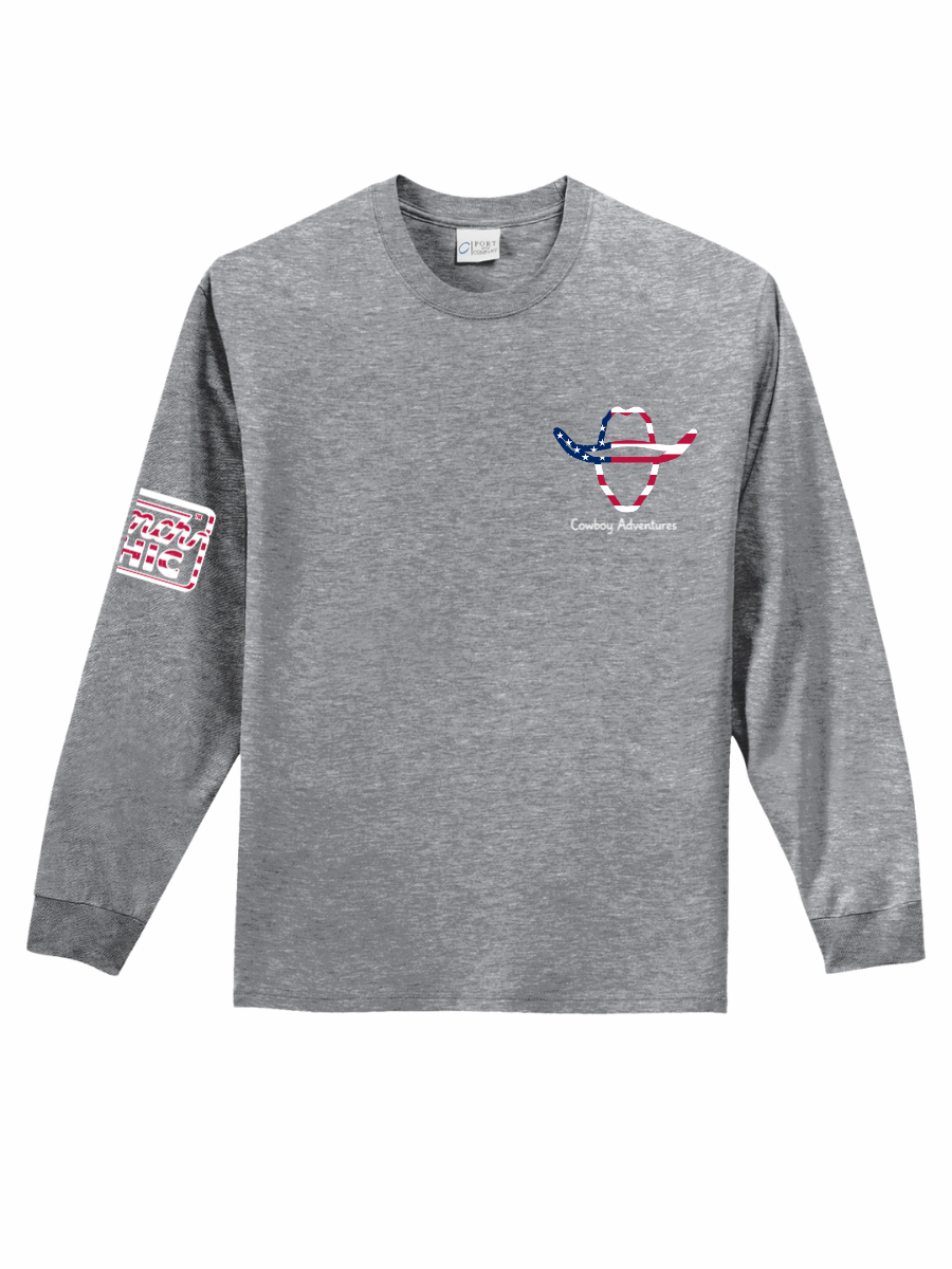 LIMITED EDITION Cowboy Adventures Patriotic Logo Long Sleeve