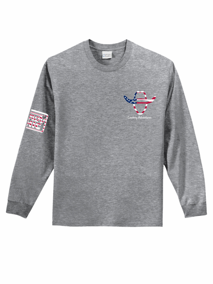 LIMITED EDITION Cowboy Adventures Patriotic Logo Long Sleeve