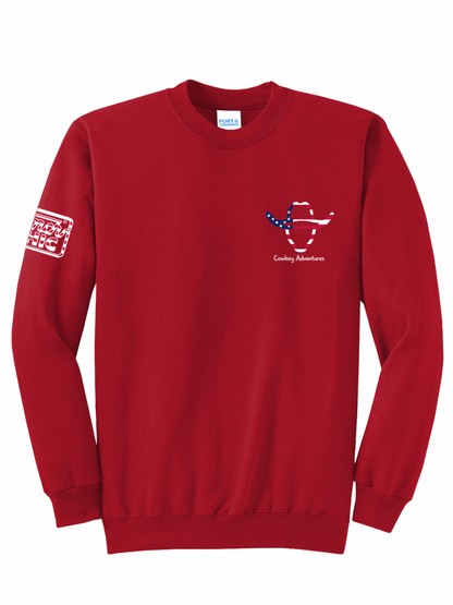LIMITED EDITION Cowboy Adventures Patriotic Logo Crewneck
