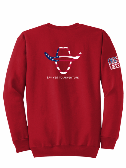 LIMITED EDITION Cowboy Adventures Patriotic Logo Crewneck