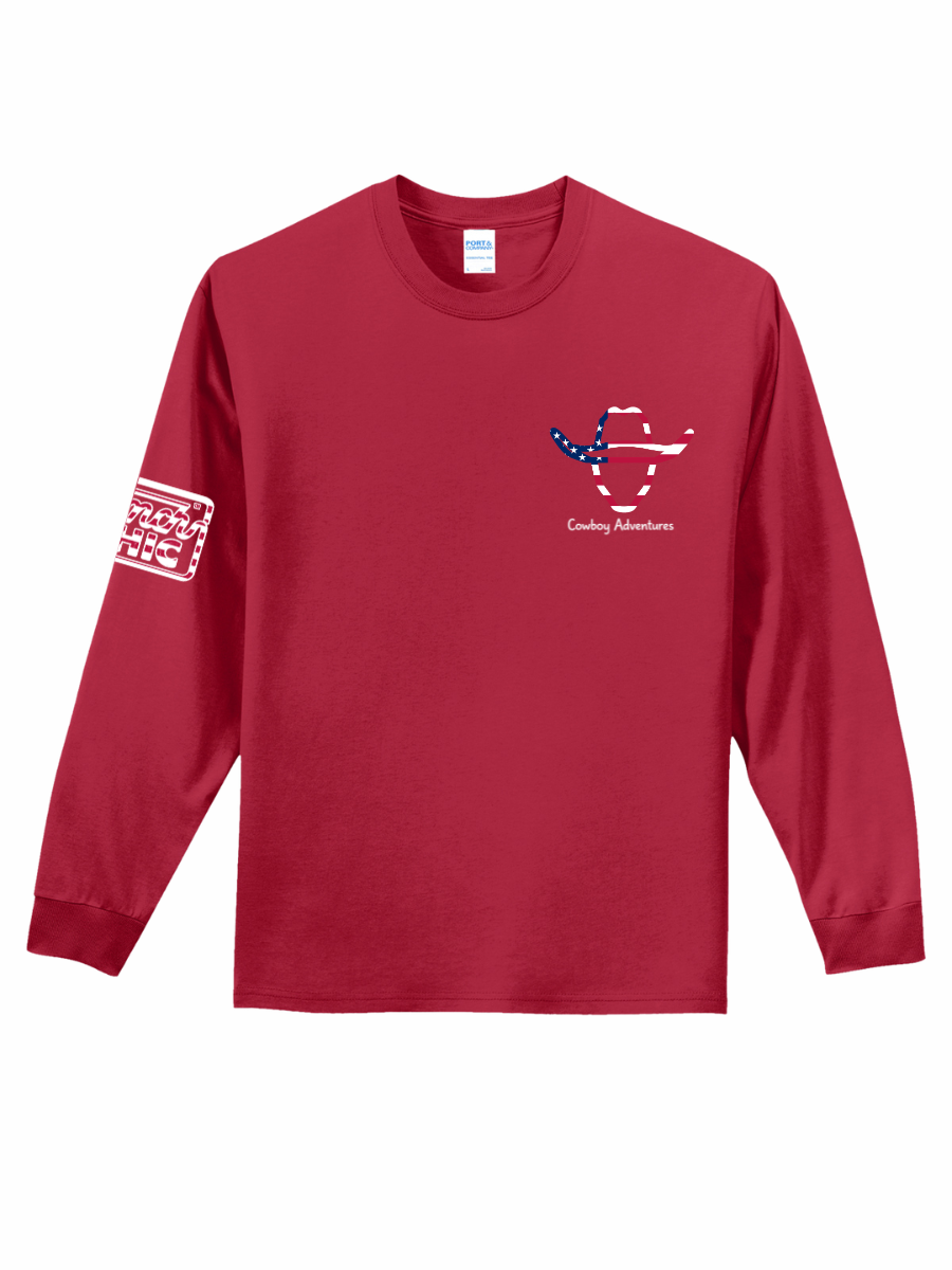 LIMITED EDITION Cowboy Adventures Patriotic Logo Long Sleeve