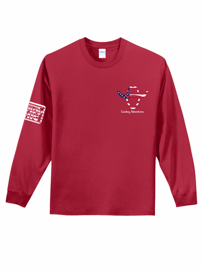 LIMITED EDITION Cowboy Adventures Patriotic Logo Long Sleeve