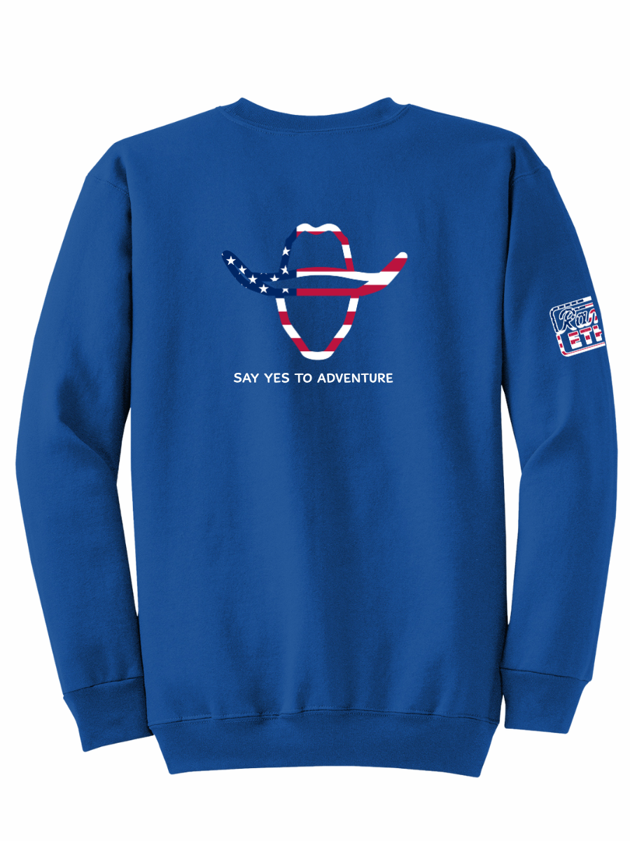LIMITED EDITION Cowboy Adventures Patriotic Logo Crewneck