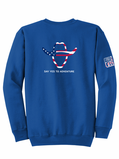 LIMITED EDITION Cowboy Adventures Patriotic Logo Crewneck