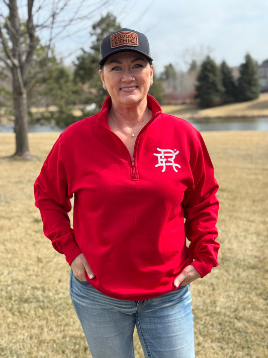 Red Logo Quarterzip