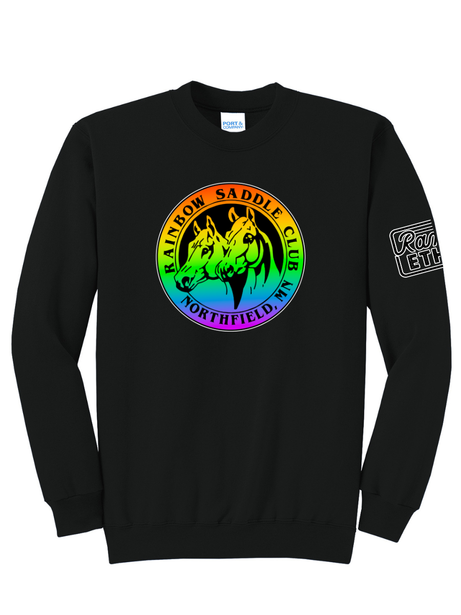 Rainbow Saddle Club Logo Crewneck