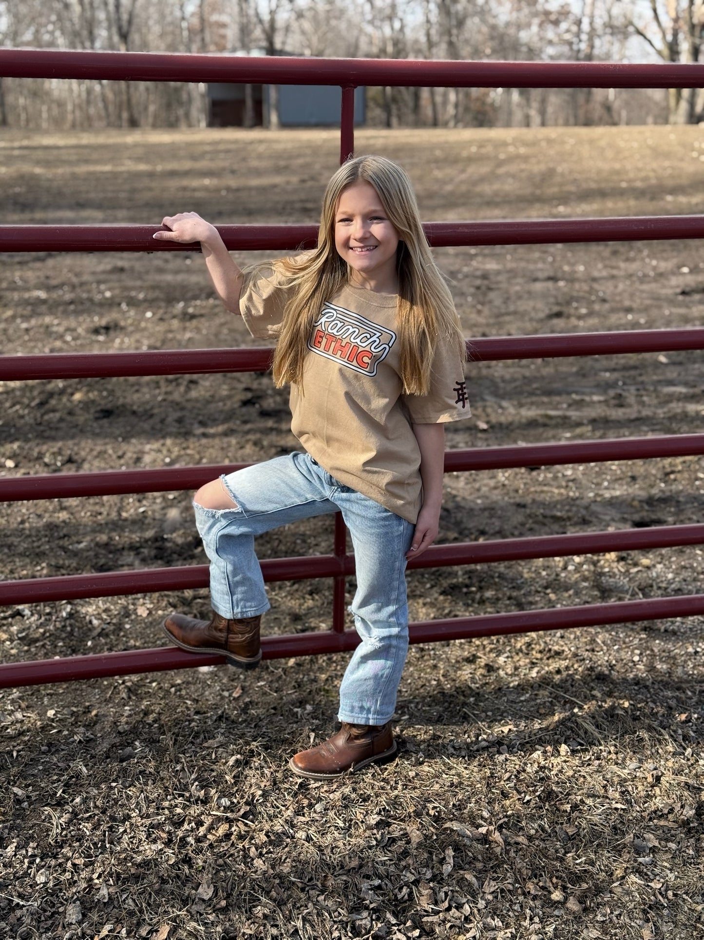 Youth Tan Logo Tee