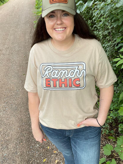 Tan Logo Tee