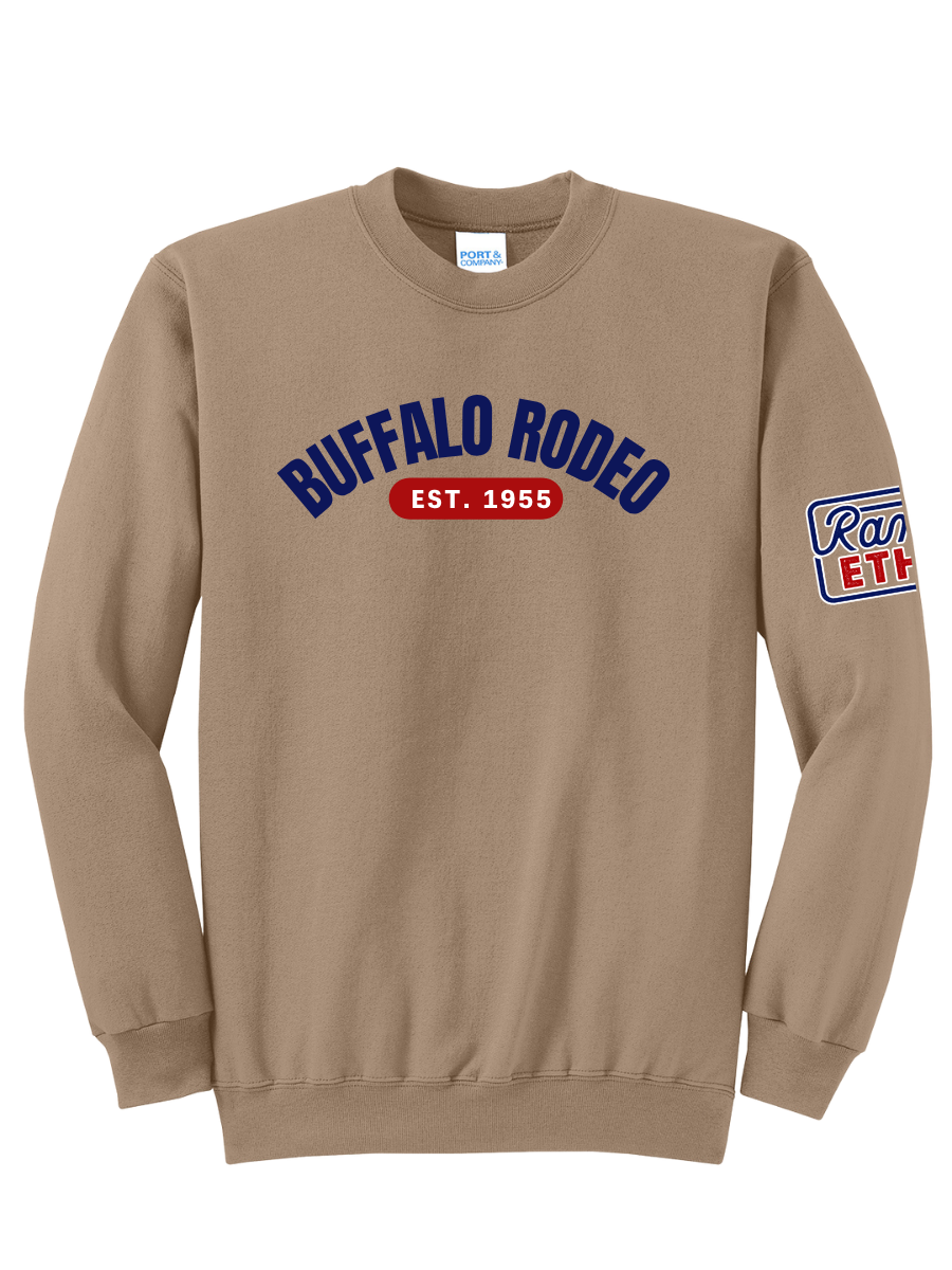 Buffalo Rodeo Arched Crewneck