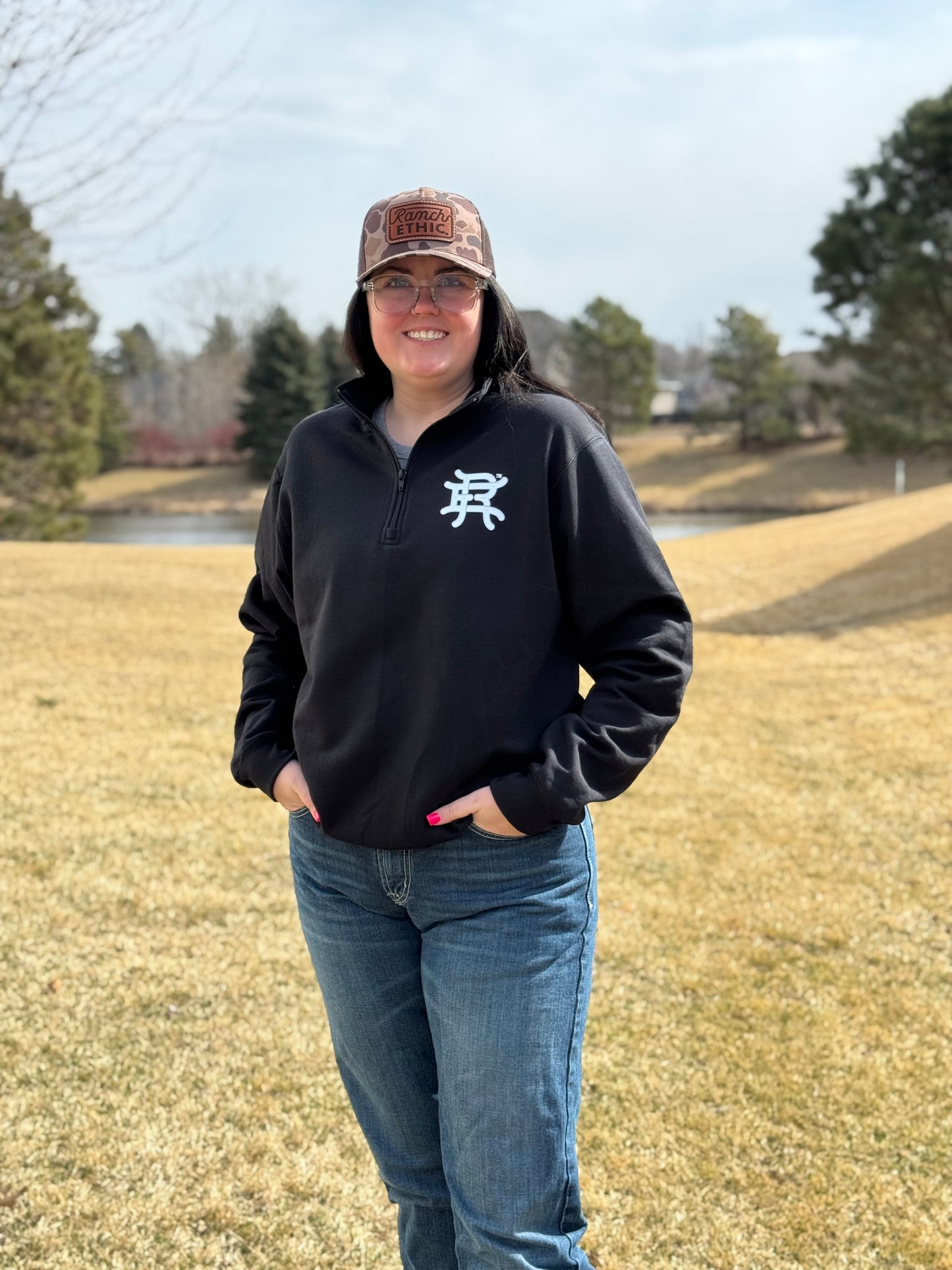 Black Logo Quarterzip