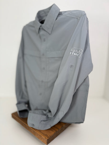 Breathable Grey Button Up UNISEX Sizes
