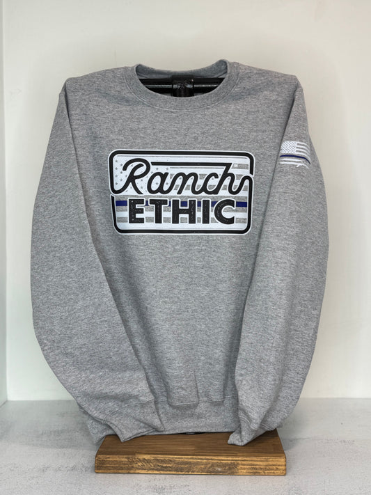 Blue Line Logo Crewneck