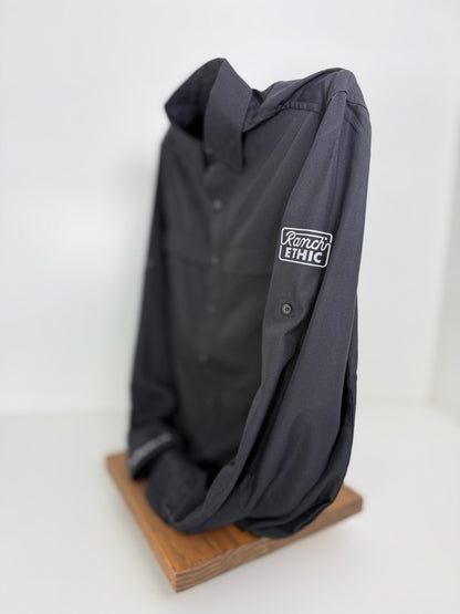 Breathable Black Button Up WOMENS Sizes