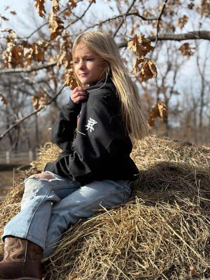 Youth Black Logo Hoodie