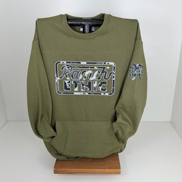 Olive Logo Crewneck with Pocket
