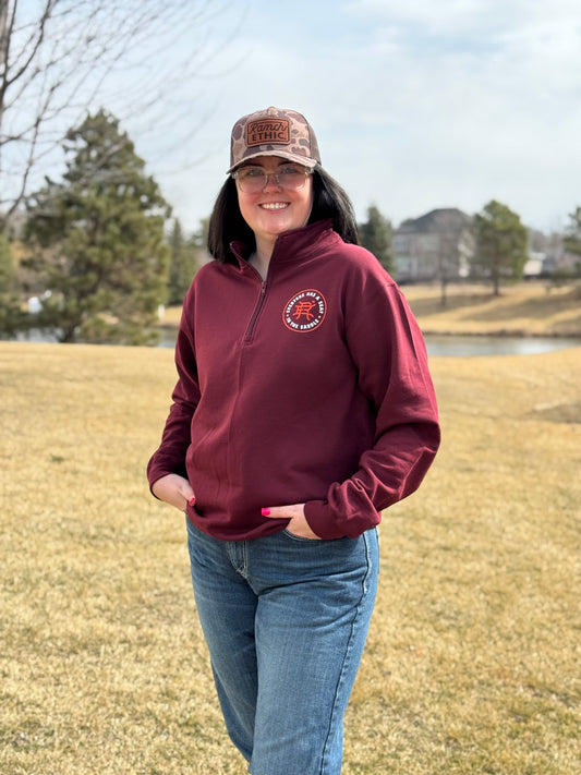 Maroon Logo Quarterzip